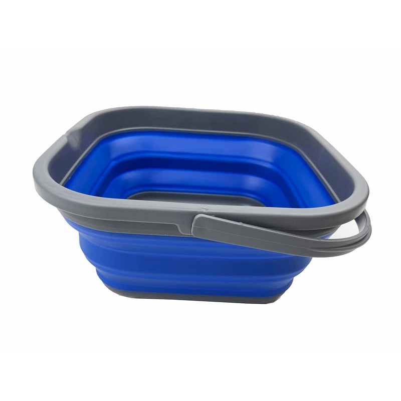 SAMMART 5.5L Set of 2 Collapsible Square Handy Bucket/Foldable SquareWater