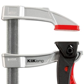 BESSEY KliKlamp Series Ratchet Action Lever Clamp - 4-Inch -KLI3.008 - Fast Action, Heavy Duty Clamps for Woodworking, Carpentry, & Cabinetry - Professional Grade for DIY and Home Improvement