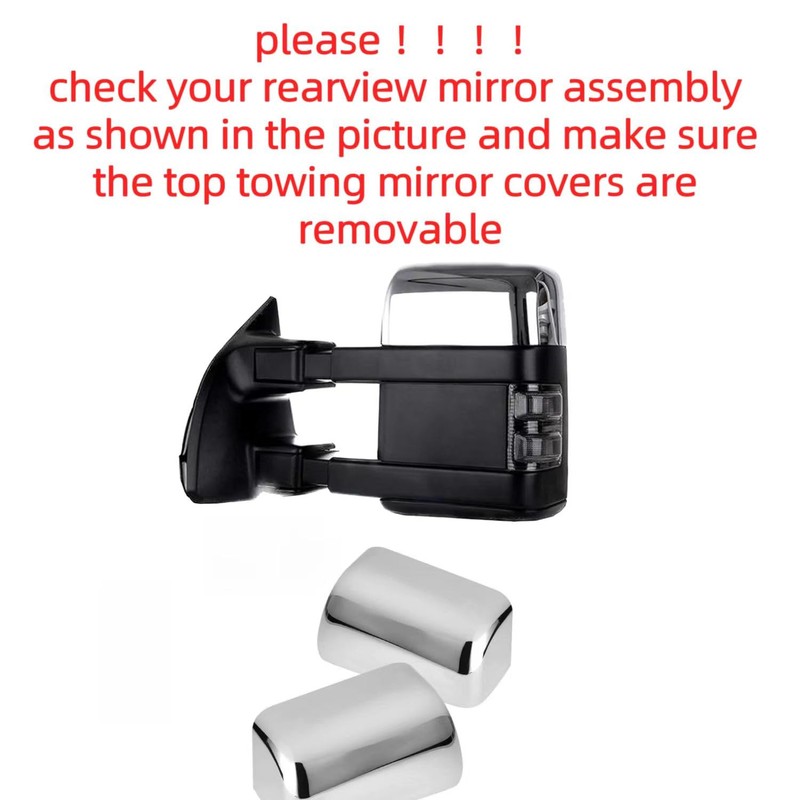 Abagael Chrome Top Half Mirror Caps Cover Trim Compatible with