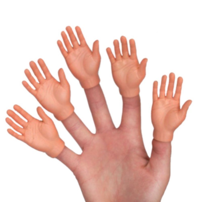 Set of Five Rubber Finger Hands Mini Puppets by Accoutrements