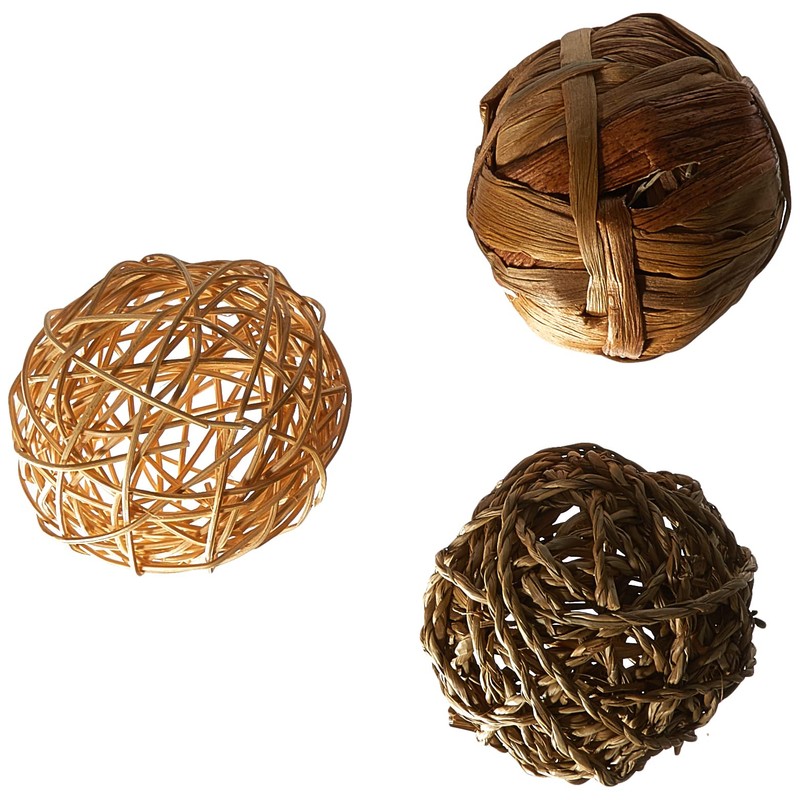 Rosewood Naturals Trio of Fun Balls, Toys for Small Animals