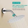 AULEEND 6 Inch Round Rain Shower head, High Flow Stainless