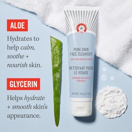 First Aid Beauty - Pure Skin Deep Cleanser with Red Clay, Deep Cleansing Face Wash with Antioxidant Booster for Oily and Blemish-Prone Skin, Reduce Oil & Unclog Pores, Safe for Sensitive Skin, 4.7 oz