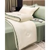 PAJEO Full Comforter Set,3 Pieces Silk Like Bedding for All