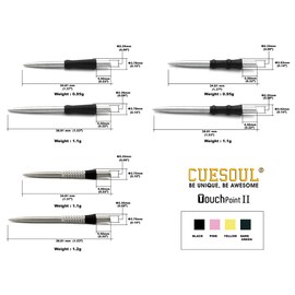 CUESOUL Touch Point II Replacement Dart Steel Point, Steel Tips, Pack of 3 (CSDA-2-3C34)