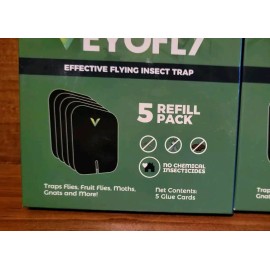 Veyofly Fly Trap Indoor Refills Fruit Fly Gnat Traps House Lot of 3 (15 Refills)
