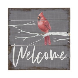 Simply Said, INC Perfect Pallets Petites - Welcome (Cardinal) - 8 x 8 in Distressed Rustic Wood Sign PET20868