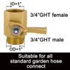 Joywayus Brass 3/4"GHT Female x Male Thread Garden Hose Ball