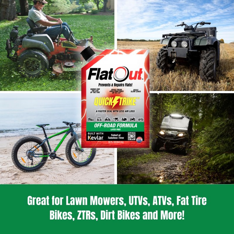 Flat Out QuickStrike Tire Sealant Off-Road Formula - Prevent Flat