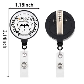 Lywjyb Birdgot Romance Book Badge Reel Dragon Lover Gift Fantasy Bookish Bookdragon Merch Book Reader Gift (Dragon Badge CA)