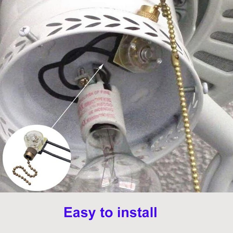 Ceiling Fan Light Switch Zing Ear ZE-109 Two-Wire with Pull