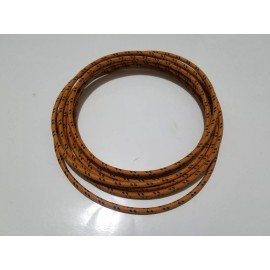 Ton's Performance 5 feet Vintage Braided Cloth Covered Primary Wire Copper 16 gauge Orange Black