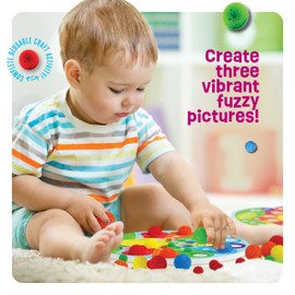 Dan&Darci Pom Pom Arts & Crafts Kit for Toddlers - Art Activity Craft for Little Boys & Girls Ages 3-6 Years Old Kids Sensory Activities - Builds Fine Motor Skills & Hand-Eye Coordination