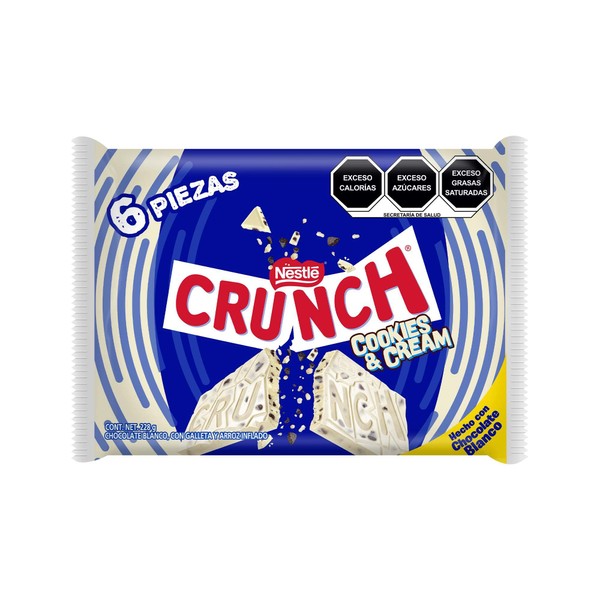 Crunch Chocolate Blanco 6 pz