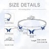 POPLYKE ankle bracelets for women 925 Sterling Silver butterfly anklet
