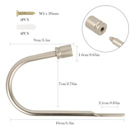 TAIYOU Pack of 2 Metal Curtain Tiebacks Hooks Decorative Wall Mounted Tie Hooks for Bedroom Living Room Bathrooms Kitchen Offices Dining Room Cafes Silver Cylindrical Head