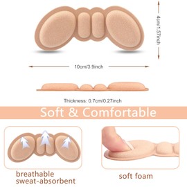 Fersenpolster 6 Paar Kleber Antirutsch Fersenschutz für zu große Schuhe gegen Blase, Schuheinlagen für lose Schuhe, Füller für verbesserte Schuhpassform und Komfort, Fersenkissen für Damen & Herren