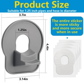 Adnee 2 Pcs Swimming Pool Pipe Holders,ABS Pool Hose Holder with Tape,Pool Hose Support Bracket to Prevent Pipes Sagging Accessory