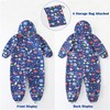 Fewlby - Traje de lluvia impermeable para niños con capucha,