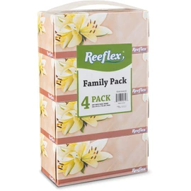 Reeflex Premium Facial Tissues 230 Sheets Per Box, 2-Ply Soft Touch, Gentle and Durable in A Stylish Box - 4 Total Boxes, 920 Sheets Family Pack