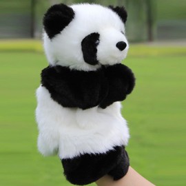 koundeneko Panda Shape Cute Animal Puppet Plush Hand Dancing Animal Finger Puppet Festival Celebration Event Ventriloquist Puppet Story Funny Props Birthday Gift