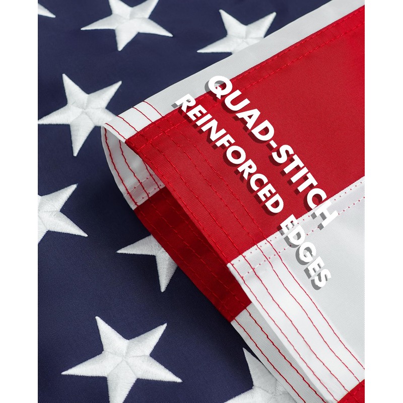Heavy Duty 420D Oxford American Flag 2x3' with Embroidered Stars