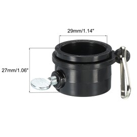 sourcing map Flag Pole Rings Mounting Clips Rotating Adjustable Fasteners 29mm x 27mm Black Pack of 4