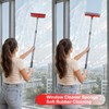 Window Squeegee with 19-37" Long Handle, 2 in 1 Window