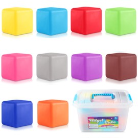 10 Pack Stress Balls for Adults, Fidget Toys Squishy Sugar Ball Stress Relief Sensory Balls, Slow Rise Cube Sensory Balls Toys Squeeze Stress Ball for Kids with Anxiety, Autism, ADHD