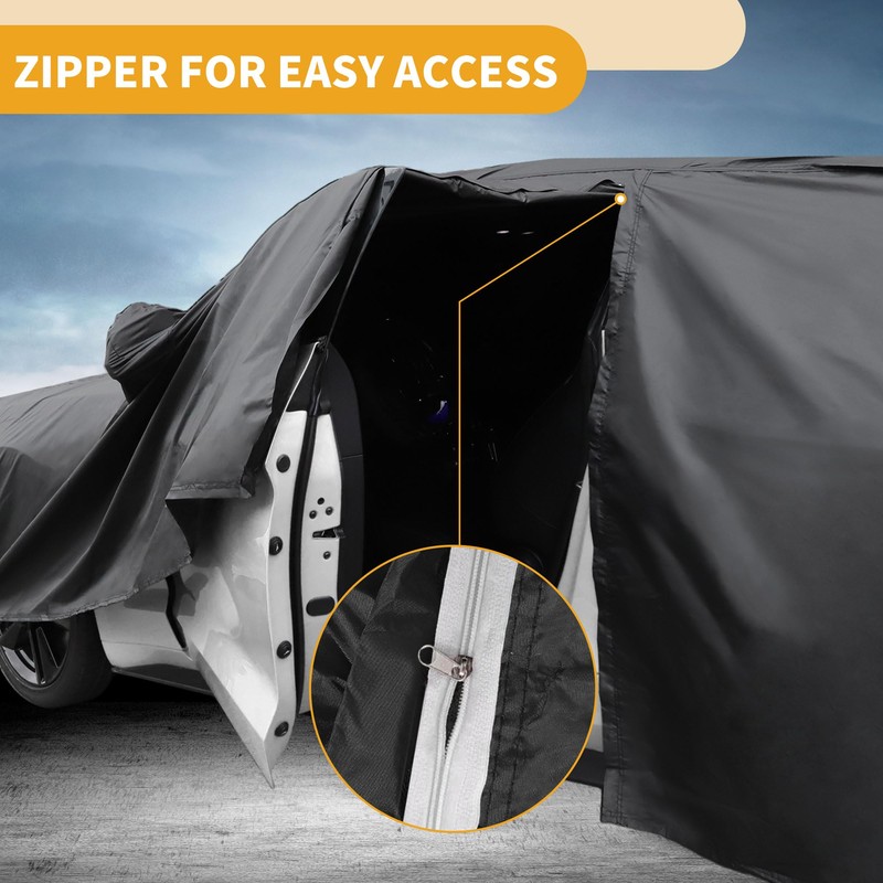Partuto Car Cover Waterproof All Weather Sun Rain Protection Full