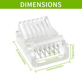 EPLZON 6 Pin 12 mm LED Strip Connector LED Solderless Strip Connector 6-Pin Connection Cable Connector for SMD 5050/3528 LED Strip with Screwdriver (Pack of 20)