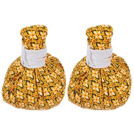 Beavorty 2pcs Thai Massage Balls Spa Herbal Massage Compress Ball Warm Hot Therapys Wormwood Warming Bags Chinese Herbal Health Bags for Body Relaxing Aroma