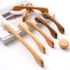 KOVNISE 2 PCS Cabinet Pulls Solid Wood Pulls Dark Walnut
