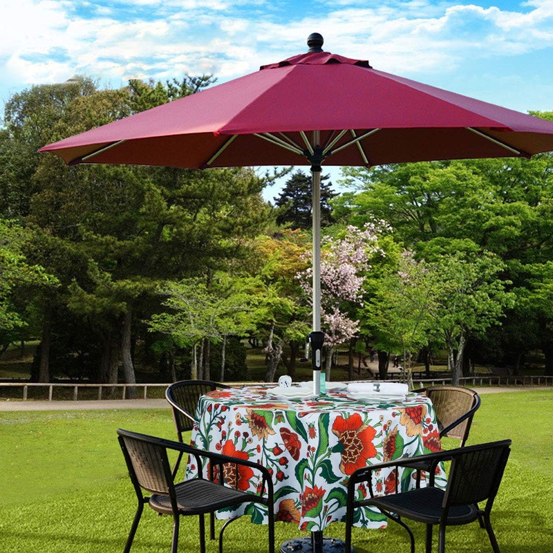 EHouseHome Outdoor and Indoor 60inch Round Tablecloth with Umbrella Hole