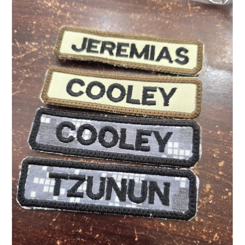 Parche Portanombre Personalizado Varios Colores Velcro