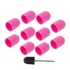 Vaguelly 10Pcs Professional Nail Art Sanding Caps Set with Nail