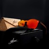 glozzi Women's Sunglasses Polarised UV400 Wood Round with Wooden Temple