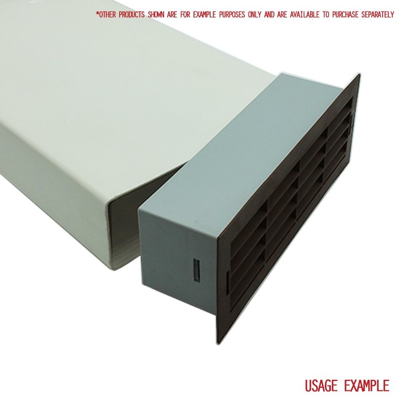 Kair 204mm x 60mm Airbrick with Surround - Brown