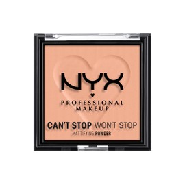NYX Professional Makeup, Cant Stop Wont Stop, Polvo matificante, Tono Brt Peach                                                                       