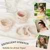 Breathable Blonde Hair Ties, Perforated Stretchable Elastic Bands, No Damage