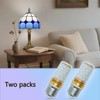 Ppbmocw 2-Pack E26 Three-Color Dimming Bulbs Suitable for Tiffany Table