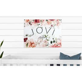 Custom Name Sign Banner Flag, Nursery Wall art Decor, Watercolor, Floral, or Eucalyptus prints