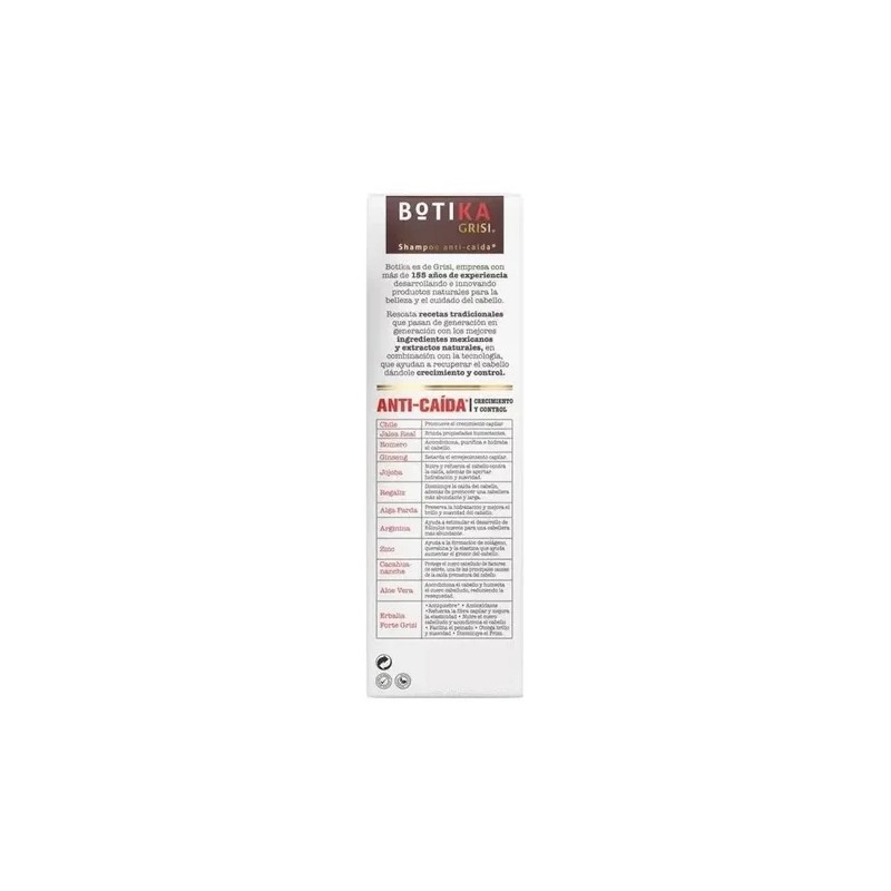 Shampoo De Cabello Anti Caída Botika Grisi 480 Ml