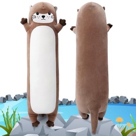 Sprinqdawin Large Otter Stuffed Animal,20” Long Otter Plush,Cute Plushies Animals Body Pillow,Kawaii Big Plush Toys Animal Gifts,Anime Sleeping Hugging Pillow Cushion for Kids Adult Birthday