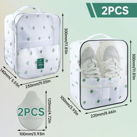 GZqiancang Pack of 2 Shoe Bag Travel Portable Shoe Bag Travel with 2 Pairs Shoe Wrinkle Protectors for Travel, Office, Gym, Camping and Outdoor Sports