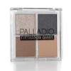 Palladio Quads de Sombras de Ojos Mate Aterciopelado Metálico Brillante