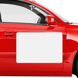 White Magnetic Sheets - 12" X 18" Blank Magnets Whiteboard Sheets - Flexible Dry Erase Signs Sheets for Car Door, Truck, Vehicles (2)