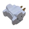Hug-A-Plug Grounded Right Angle Adapter Plug - White [15a 125v