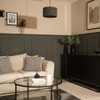 MiniSun | Small Modern Charcoal Grey Boucle Drum Light Shade