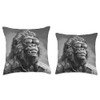 Gorilla laughs cheekily, funny gorilla Throw Pillow